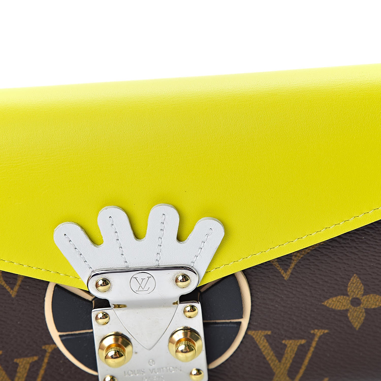 Monogram Tribal Mask Sarah Wallet Yellow twins