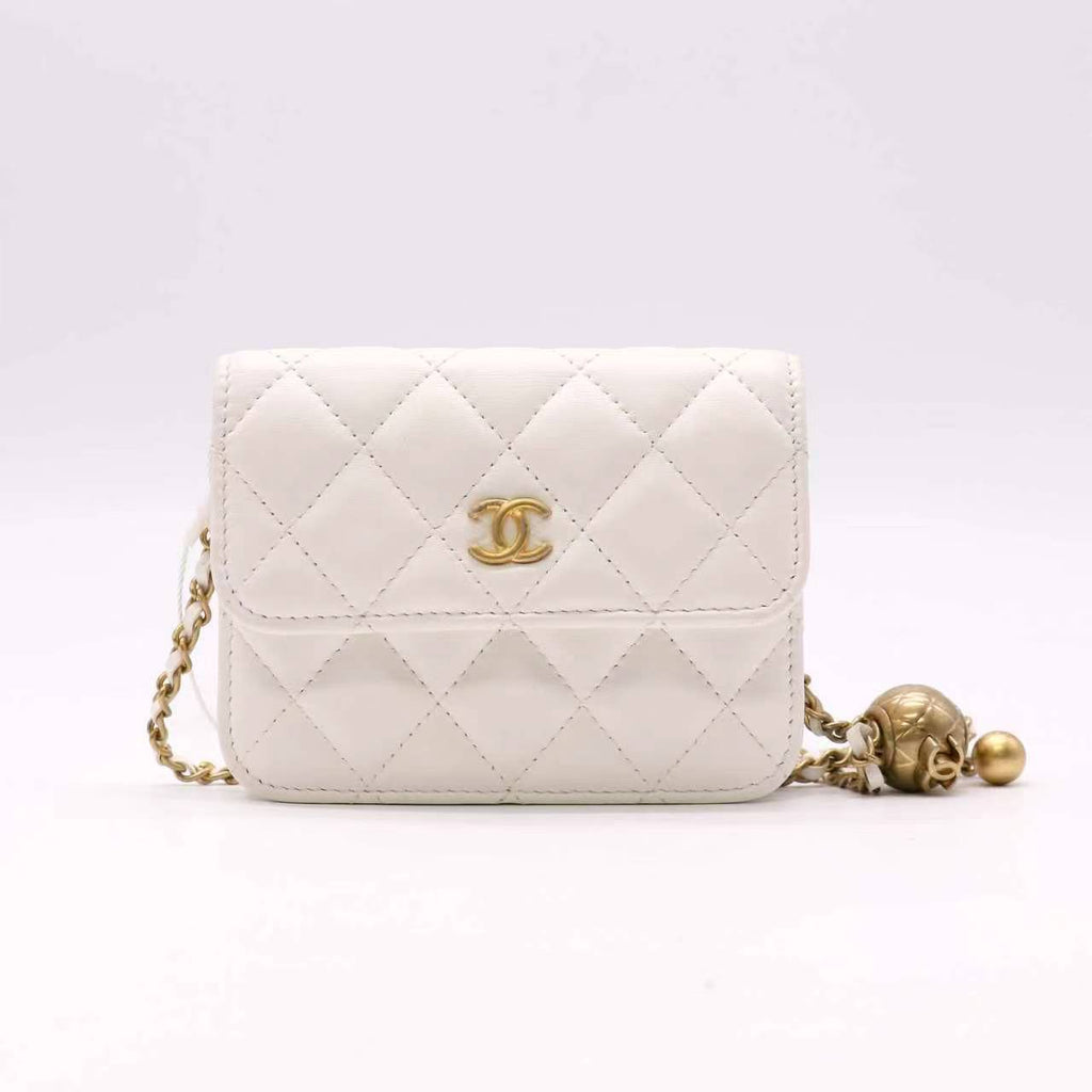 Chanel Quilted Lambskin Clutch with Chain Mini Twins LDZ1044