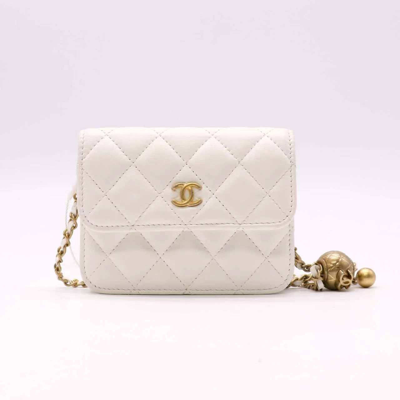 Chanel Quilted Lambskin Clutch with Chain Mini Twins LDZ1044