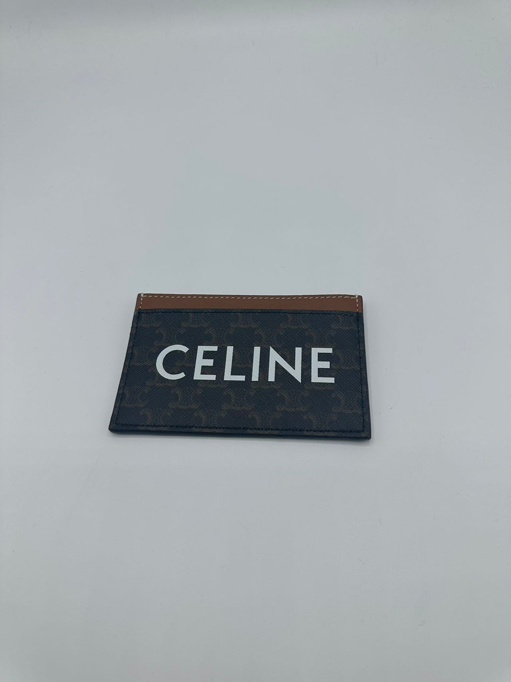 Card holder in Triomphe canvas with Celine Print