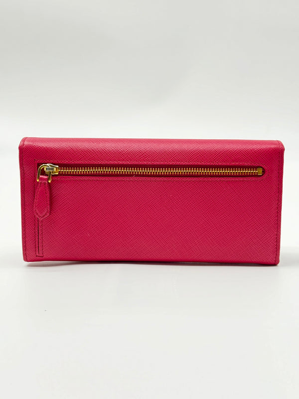 Continental Wallet Saffiano Leather Long