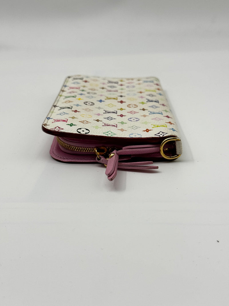 Louis Vuitton Monogram Multicolor Insolite Wallet White Litchi