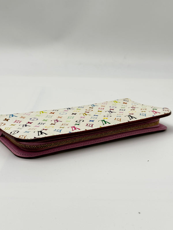 Louis Vuitton Monogram Multicolor Insolite Wallet White Litchi