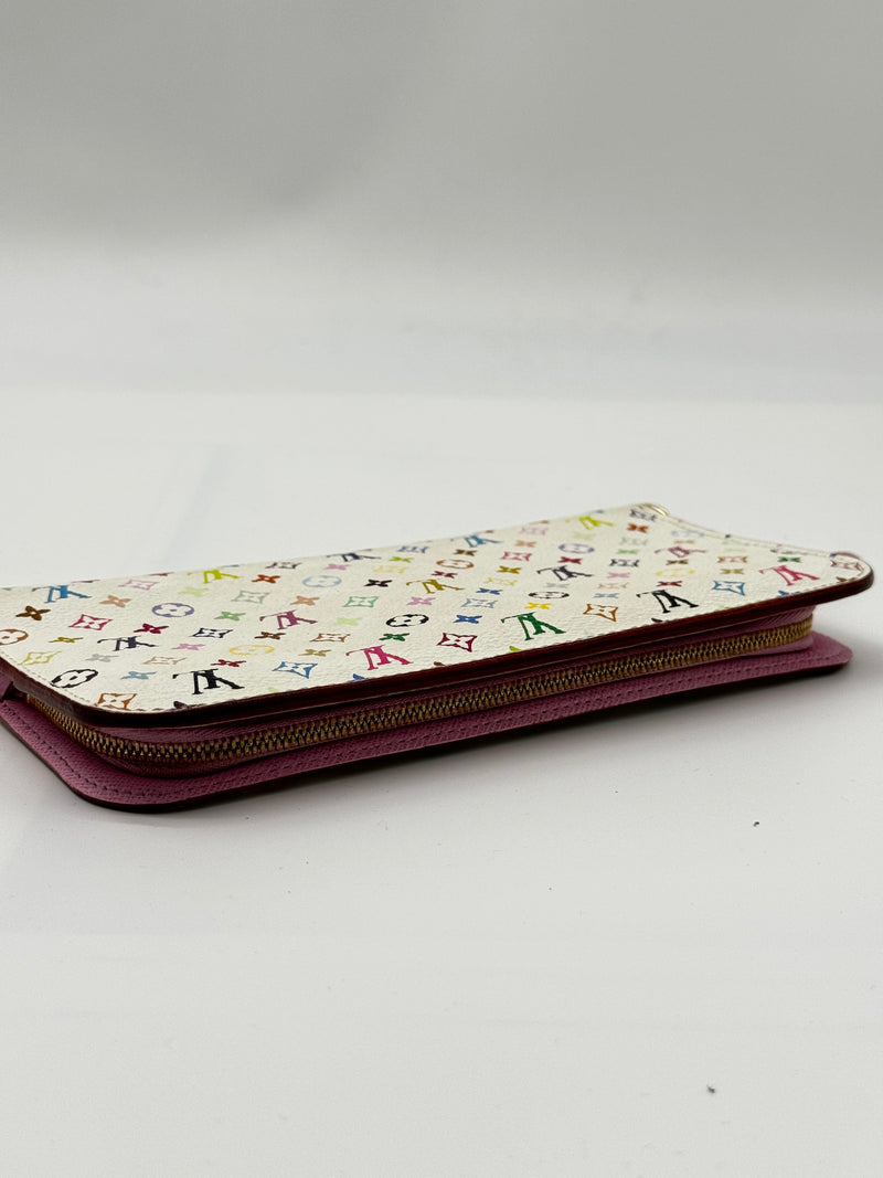 Louis Vuitton Monogram Multicolor Insolite Wallet White Litchi