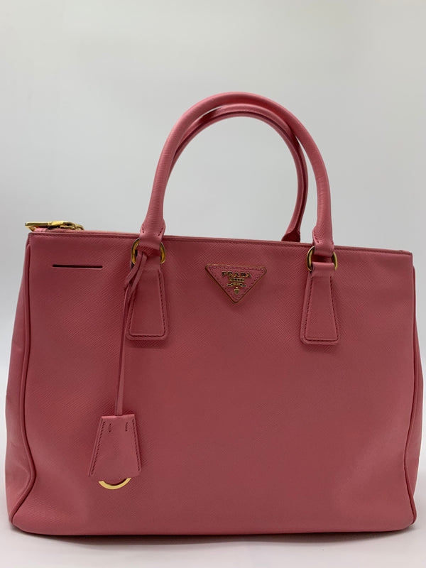 Galleria Medium Bag Pink Leather Tote Bag