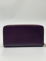 Cassis Epi Leather Zippy Wallet