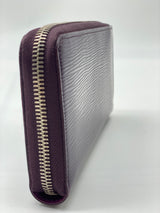 Cassis Epi Leather Zippy Wallet