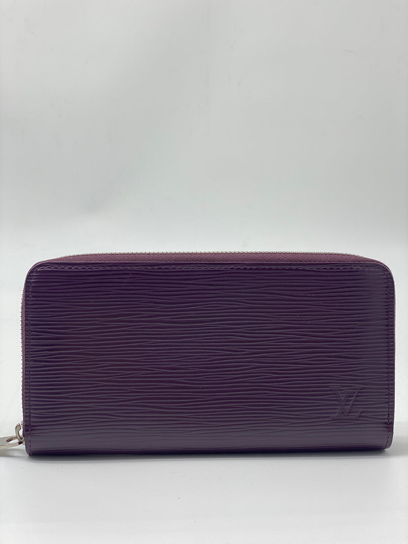 Cassis Epi Leather Zippy Wallet