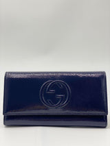 Soho Patent Leather Long Wallet