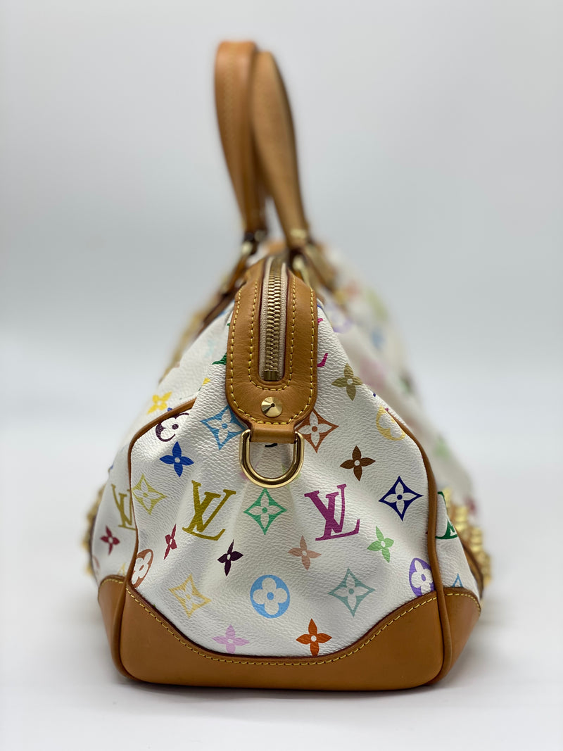 Louis Vuitton White Monogram Multicolor Canvas Courtney MM Bag