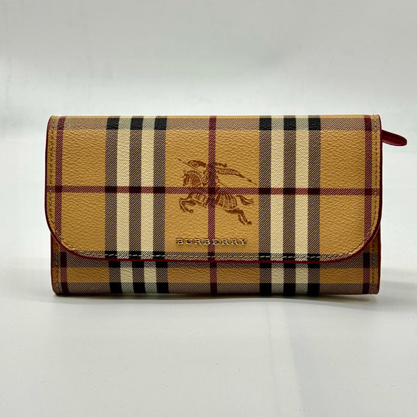 Leather Haymarket Check Coated Canvas Harris Wallet