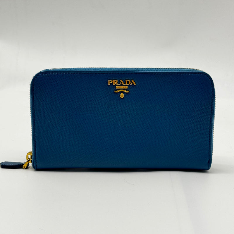 Zip Around Wallet Saffiano Leather Long