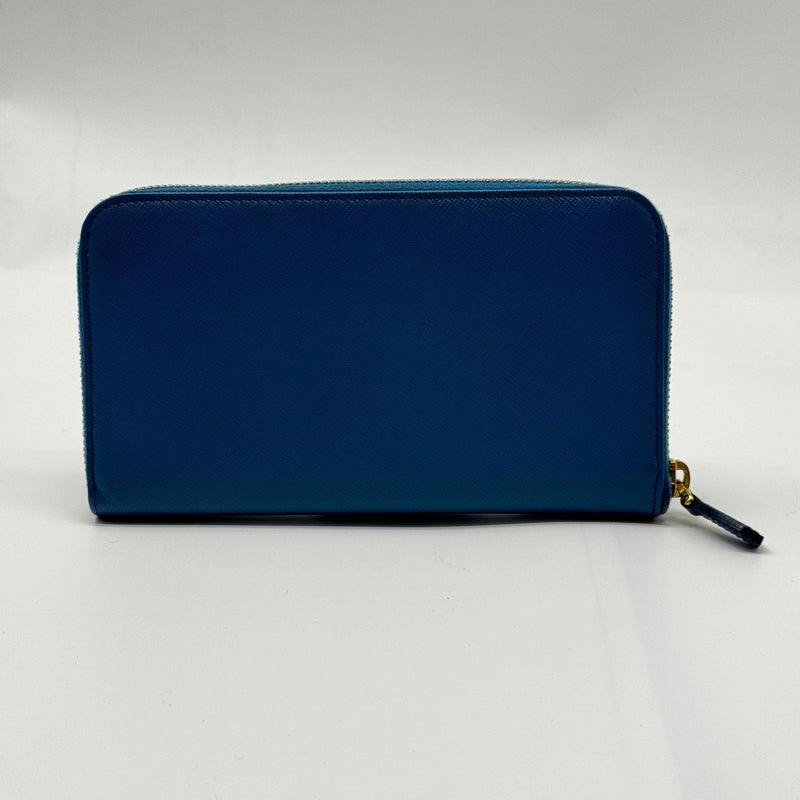 Zip Around Wallet Saffiano Leather Long