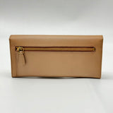 Prada Beige Saffiano Leather Bow Continental Wallet