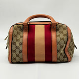 Gucci Vintage Web Boston Bag GG Canvas Small