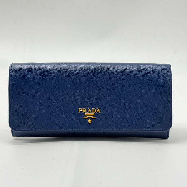 PRADA Vitello Move Chain Wallet Bleuette