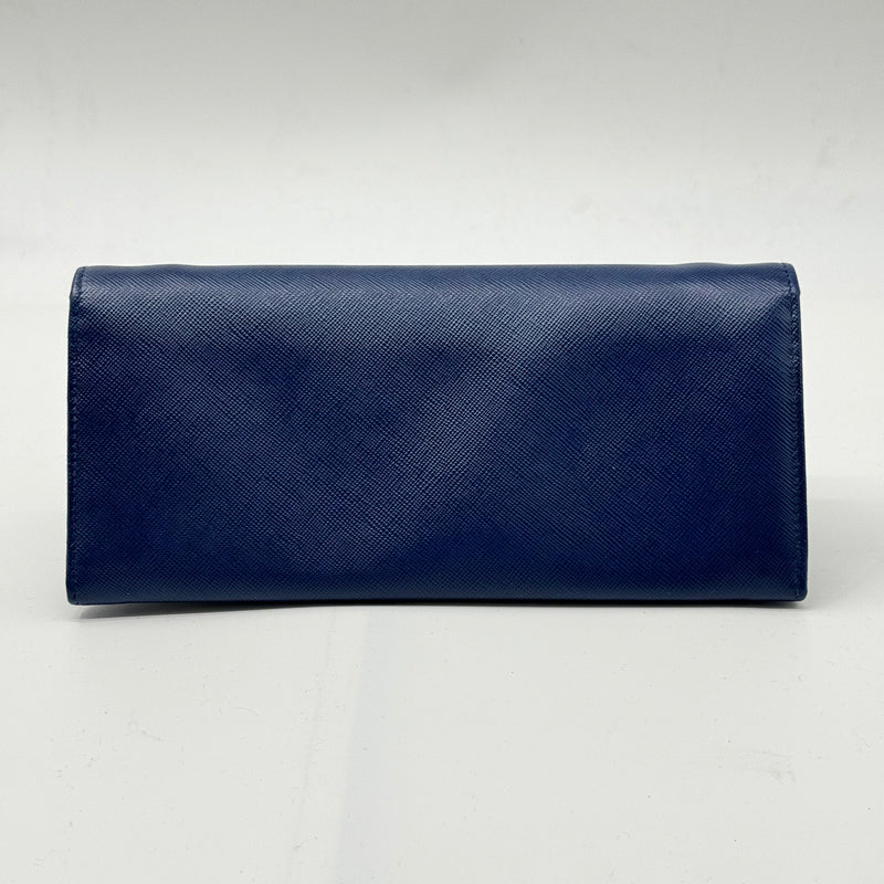 PRADA Vitello Move Chain Wallet Bleuette