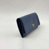 PRADA Vitello Move Chain Wallet Bleuette