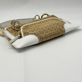 FENDI Zucchino Leather-trimmed Shoulder Bag