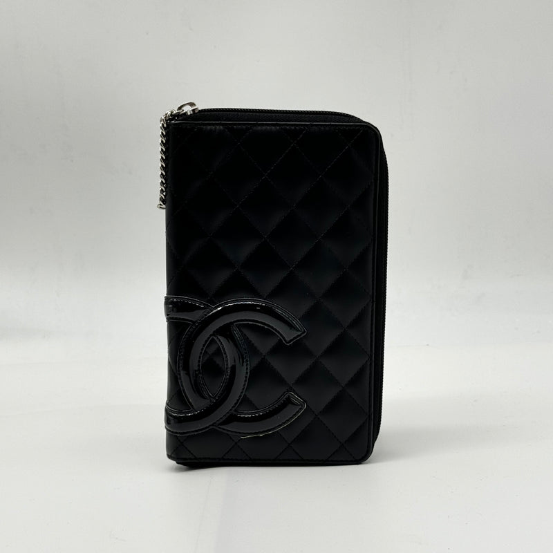 Chanel Cambon Zip Around Organizer Wallet Quilted Lambskin