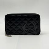 Chanel Cambon Zip Around Organizer Wallet Quilted Lambskin