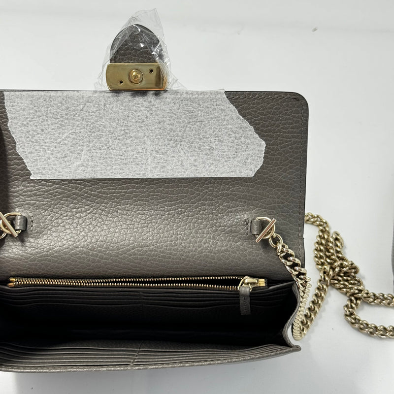 Gucci Interlocking Wallet on Chain Leather