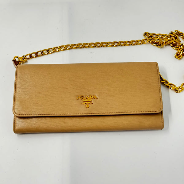 Wallet on Chain Saffiano Leather