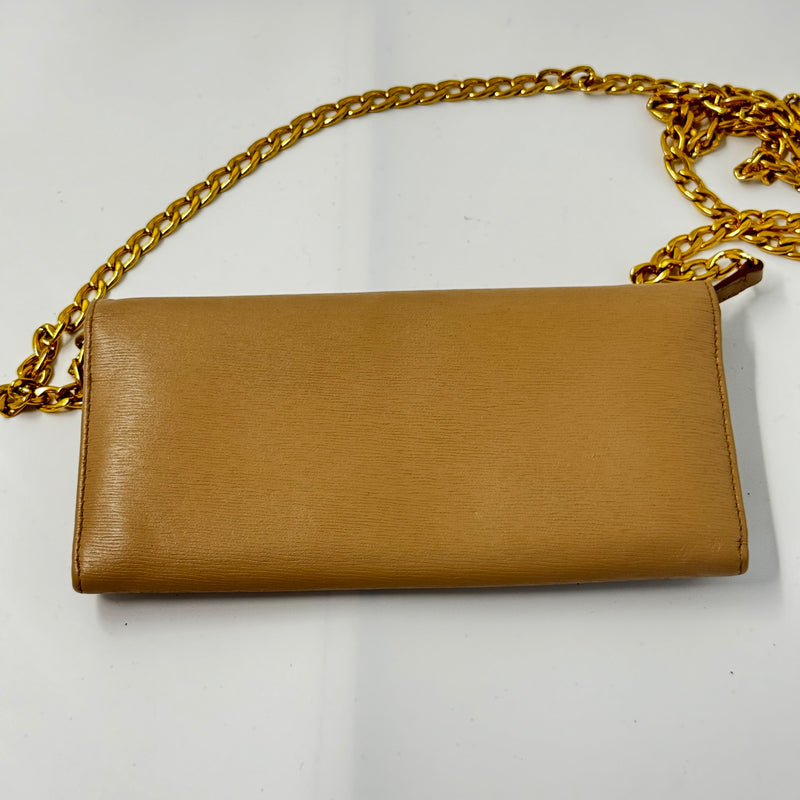 Wallet on Chain Saffiano Leather