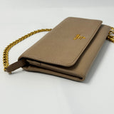 Wallet on Chain Saffiano Leather