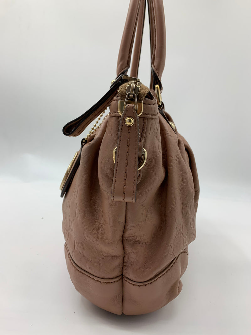 Guccissima Medium Sukey Top Handle Bag Dusty Rose