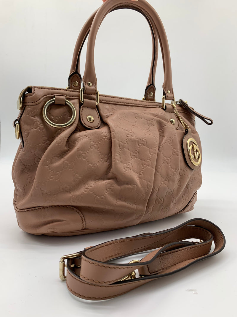 Guccissima Medium Sukey Top Handle Bag Dusty Rose