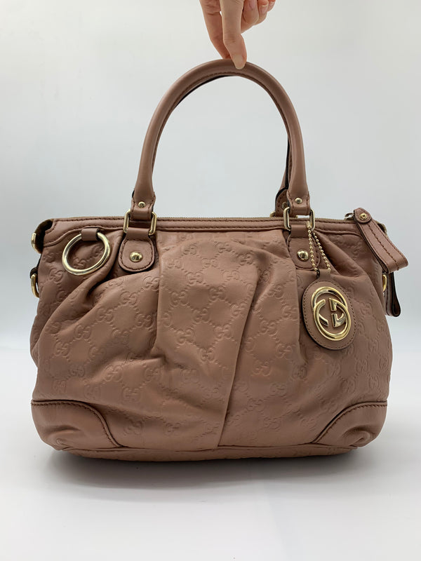 Guccissima Medium Sukey Top Handle Bag Dusty Rose