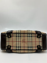 Burberry Plaid Coated Check Handle Bag