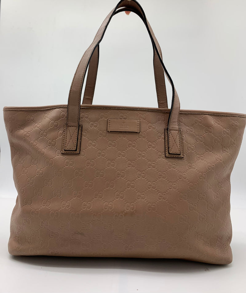 Gucci Guccissima Medium Zippered Shopping Tote