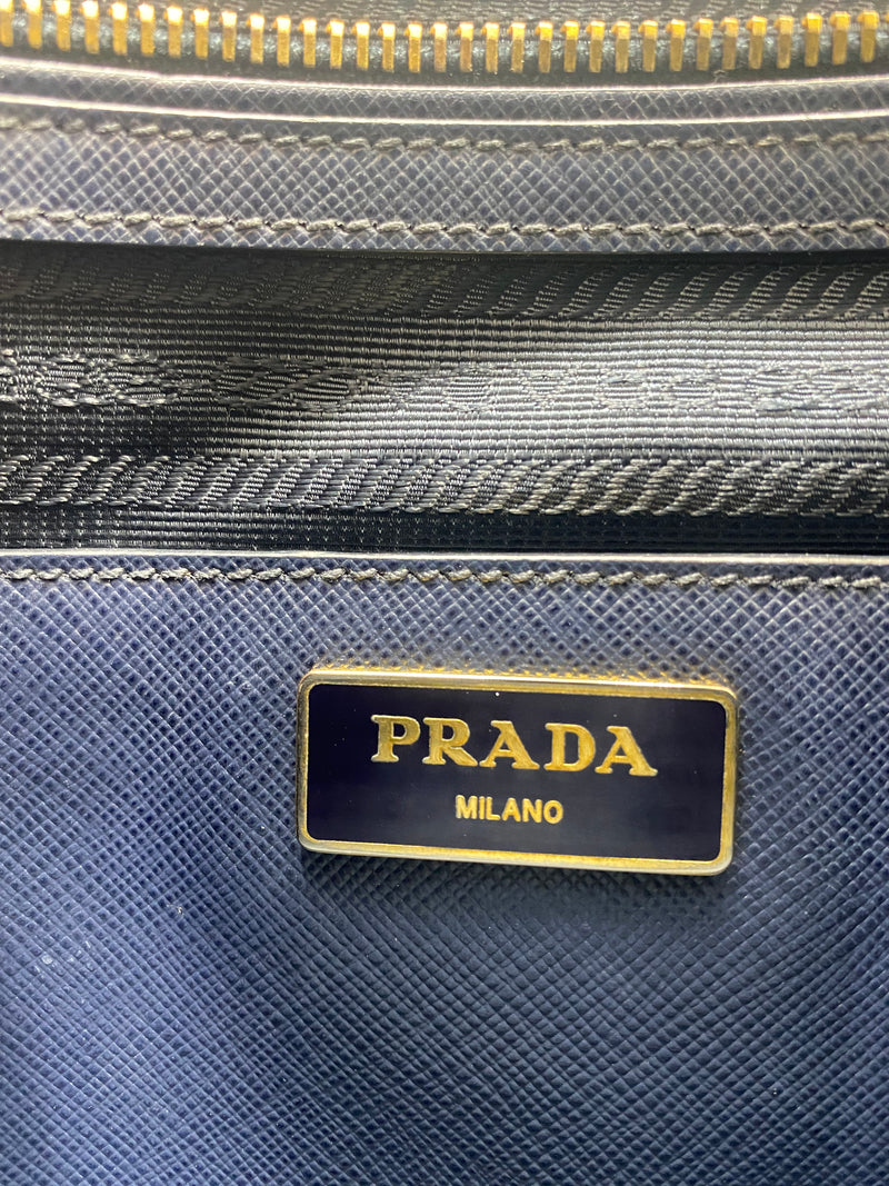 PRADA Saffiano Vernice Leather Handbag