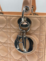 Lady Dior Bag Cannage Quilt Patent Medium