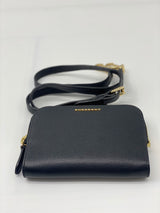 Grain Calfskin Small Crossbody Bag Black