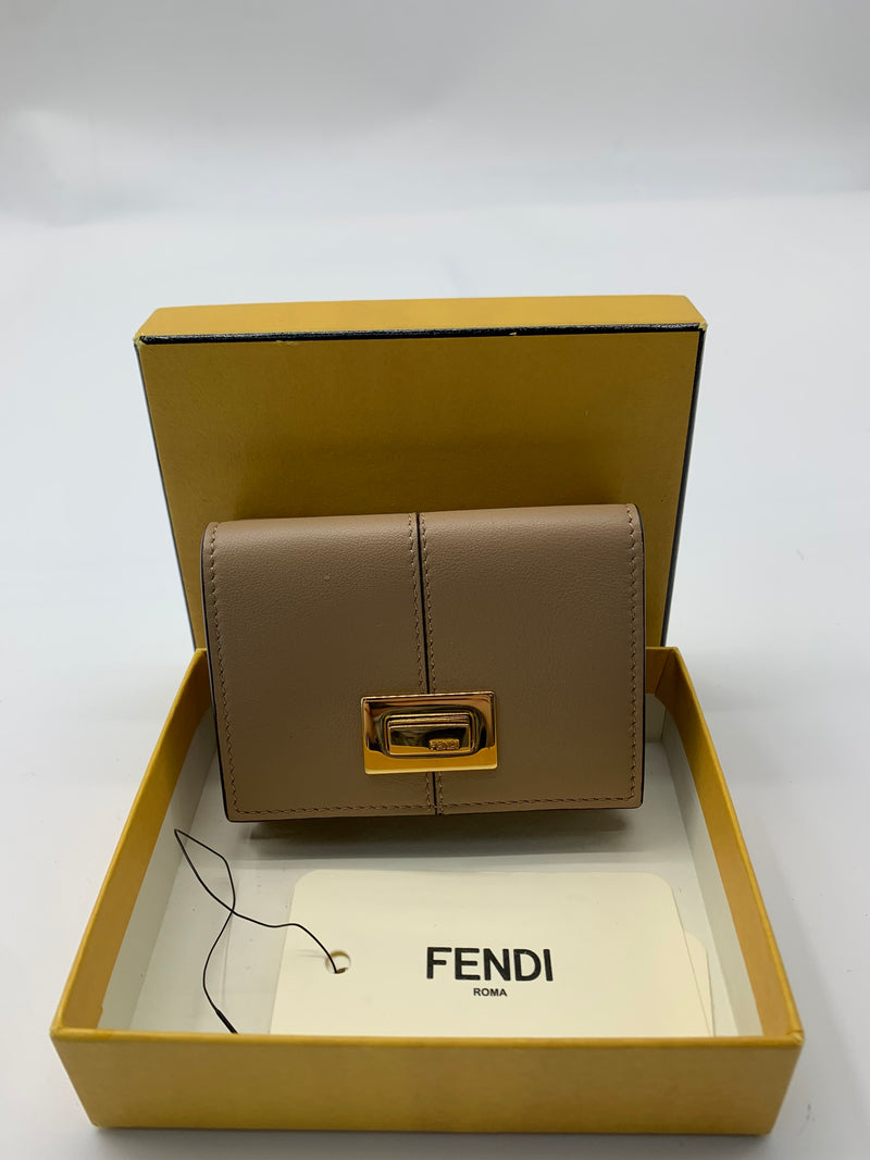 Fendi Leather Peekaboo Trifold Wallet