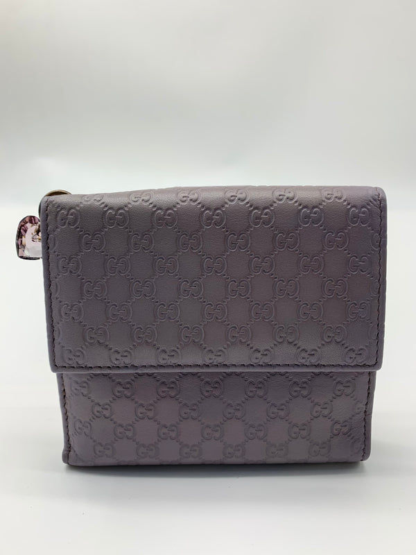 Gucci Purple Guccissima Leather Compact Wallet