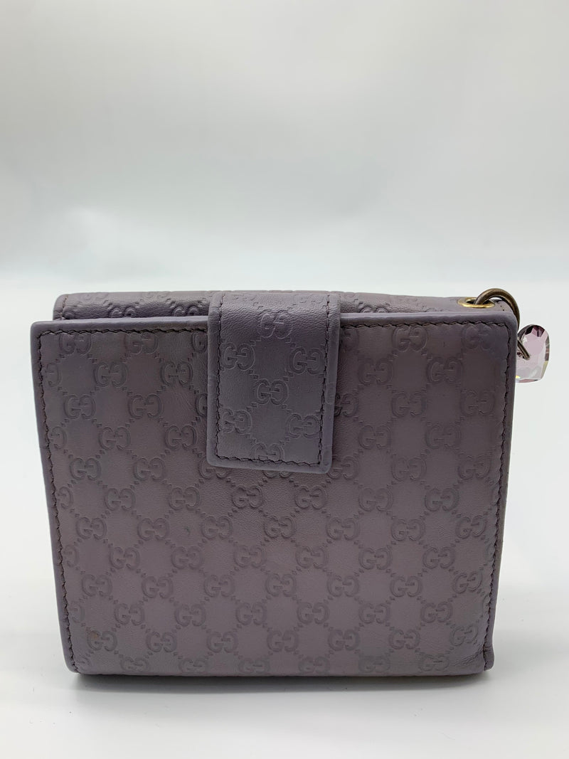 Gucci Purple Guccissima Leather Compact Wallet