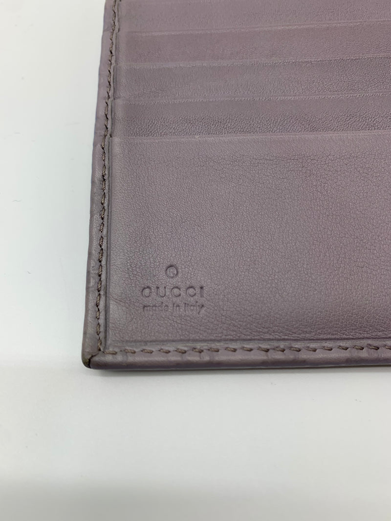 Gucci Purple Guccissima Leather Compact Wallet