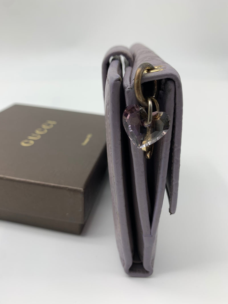 Gucci Purple Guccissima Leather Compact Wallet