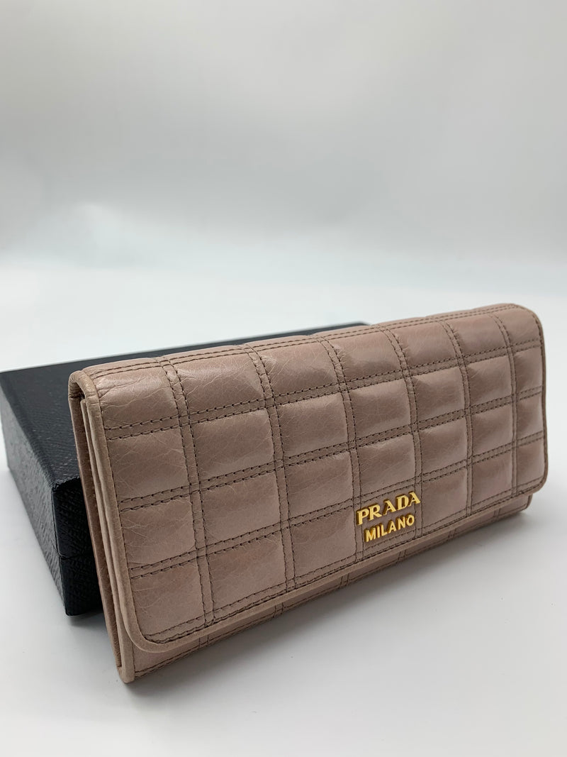 Prada Quilted Leather Wallet Portafoglio