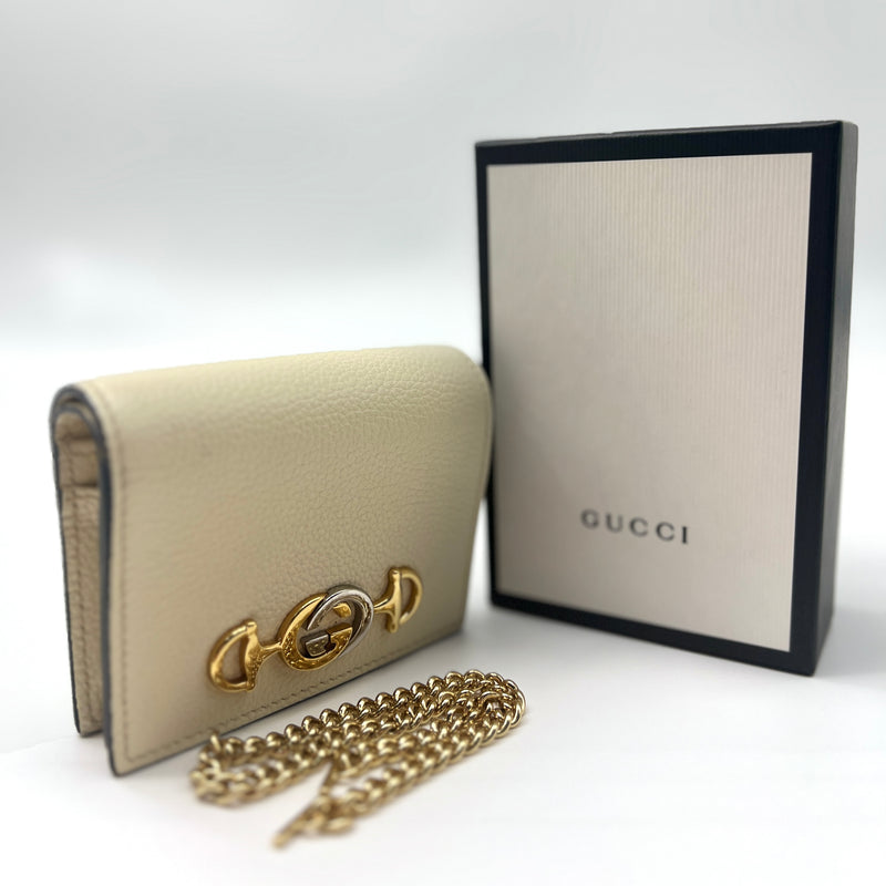 Gucci Zumi Wallet On Chain - White Mini