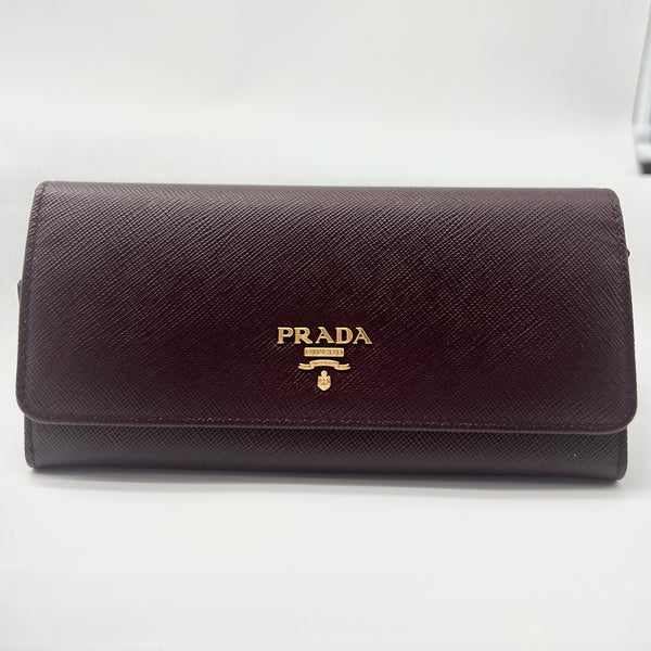 Prada Continental Wallet Saffiano Leather Long