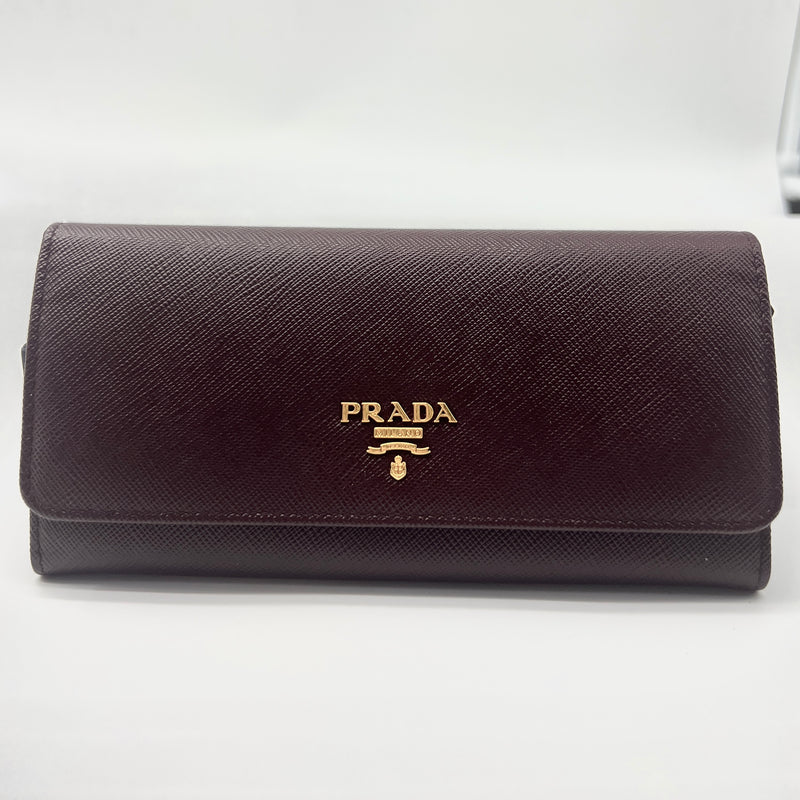 Prada Continental Wallet Saffiano Leather Long