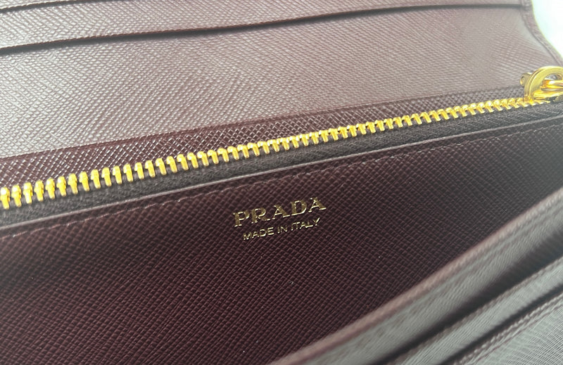 Prada Continental Wallet Saffiano Leather Long