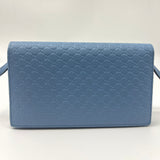 GUCCI Microguccissima Crossbody Wallet Mineral Blue