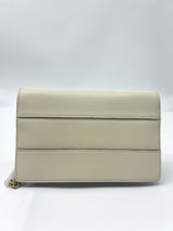 White Queen Margaret Leather Bee Wallet On Chain Bag