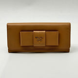 Prada Bow Flap Wallet Saffiano Leather Long